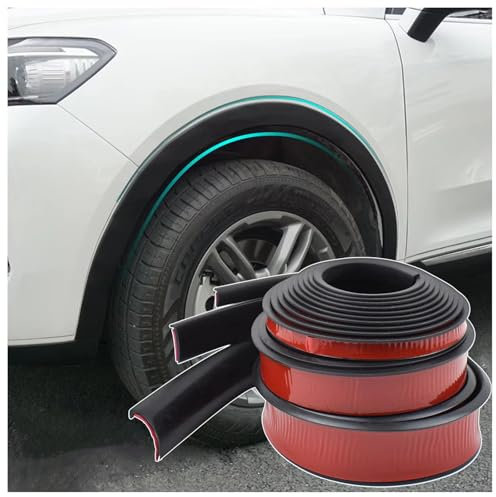 AYBEN 2 Stück Auto Radlauf Schutz, für VW Golf 5/6 Plus 2005-2013 Auto Radabdeckung Kotflügel Verbreiterung, Auto Augenbrauen Schutz Streifen,A Black