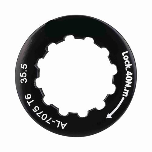 Baxnore Kassettenringringzyklus, Aluminiumlegierung Leichtes Festplattenverriegelungsring, Zyklus Fixed Schwungradzubehör für Feste Zahnrad (Schwarz)