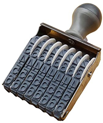 Woideklu Nummerierungsstempel Vintage Nummernsiegel Nummernstempel 8 Stellig Gummi für Büro
