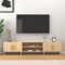 BOWEKAM Möbel, Unterhaltungszentren und TV-Ständer, TV-Schrank, Sonoma-Eiche, 180 x 31,5 x 40 cm, Holzwerkstoff