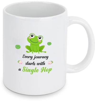 Frog Gifts Ceramic Mug Inspirational Gifts for Women Men Graduation Presents for Son Daughter Teens Brother Sister Friends Positivity Gift for Xmas Birthday Secret Santa Valentines Easter Graduation