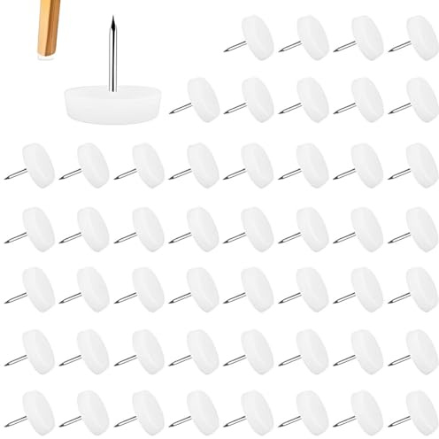 JYNXOR 100 Pièces Patin Chaise Glisse, Patins Chaise a Clouer pour Meubles pour Chaises Anti Bruit Tampon Pied de Chaise Patin Chaise à Clouer pour Meubles Chaise Bureau