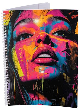 Collegeblock A4 - 5 Stück - 80 Blatt - Unbedruckt - Colorsplash Model - 80g | Collegeblock DIN A4, 5 Stück, 80 Blatt, 80 g/m² Papier
