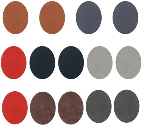 Cuixia Iron Patches Clothing, Elbow Patches Jumpers Wool Sweaters, 14Pcs | Durable Denim Fabric, Heat Adhesive Backing Repairs Clothes and Jeans Fast, Suitable for Denim Jackets, Jeans, Clothing