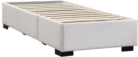 Vente-unique - Bettgestell mit Lattenrost 1 Kolane - Polyester - beige