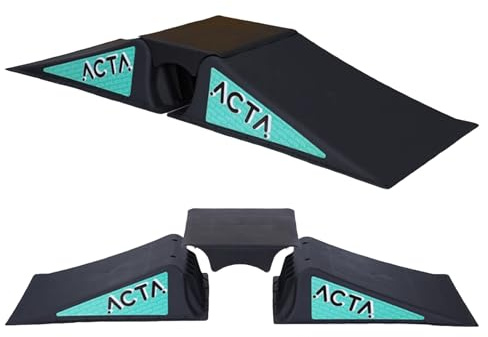ACTA Mini Rampe für Kinder – Skate Rampe, Fahrrad Rampe, BMX Rampe, Scooter Rampe – für Skateboard, MTB, Tretroller Freestyle, RC Auto – Leicht & Tragbar