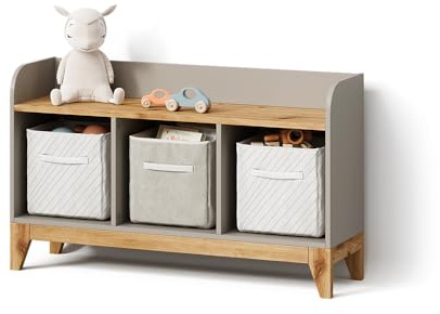 Livinity Kindersitzbank Mailo, Cashmere/Artisan, 107.2 x 63.8 cm | XL mit 3 Schubladenpraktische Lösung zur Aufbewahrung von Spielzeug