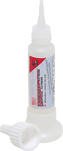 BGS 80607 | Sekundenkleber | mittelviskos | Flasche mit Standfuß 25 g | Methoxyethyl Cyanacrylat | für Metall, Gummi, Holz, Pappe, Keramik & Kunststoffe | punktgenaue Dosierung