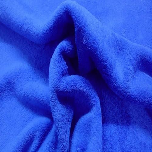 FABRICS-CITY ROYALBLAU KUSCHELWEICHER WELLNESS-FLEECE STOFF ANTIPILLING STOFFE, 3342(Royalblau)
