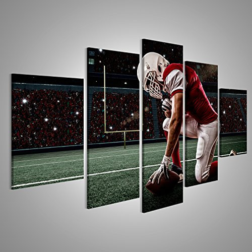 islandburner Bild Bilder auf Leinwand American Football Spieler im Stadion Poster, Leinwandbild, Wandbilder