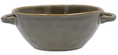 ROSE & TULIPANI - Set of 4 Soup Bowls with Handles Concerto Grey Taupe