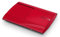 Skins4u Aufkleber Design Schutzfolie Vinyl Skin kompatibel mit Sony PS3 Playstation 3 Super Slim Solid State Red