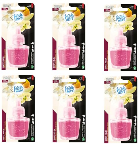 Fresh & More Nachfüllflakons Für Duftstecker Sweet Melon - 6er Pack 19ml