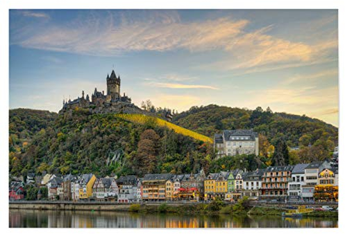 artboxONE Poster 30x20 cm Städte Cochem an der Mosel hochwertiger Design Kunstdruck - Bild cochem Burg City