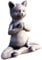 Buddha-Katze, Figur Katze in Gebetsposition Zen, Yoga Relaxed Meditating Cat, Gartenskulptur