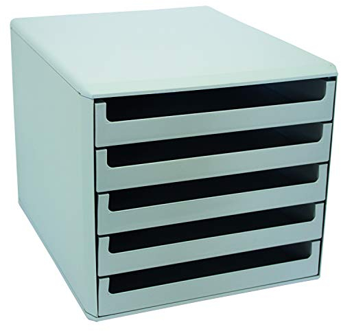 Schubladenbox, Gehäuse Hellgrau, Hellgrau