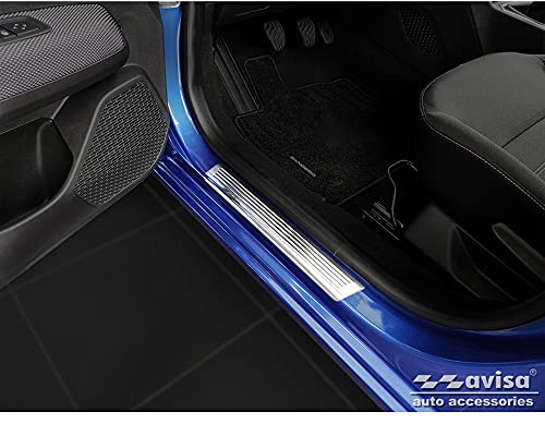 Avisa Edelstahl Einstiegsleisten passgenau | kompatibel mit Dacia Sandero III 2020- incl. Stepway 'Lines' - 4-teilig