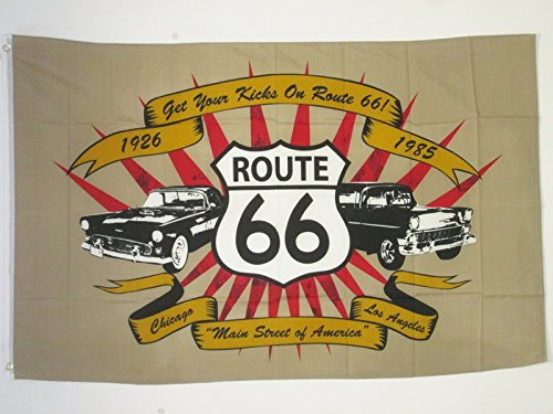 AZ FLAG Bandiera United States Strada 66 90x60cm - Bandiera Road 66 - Americana – USA 60 x 90 cm