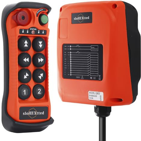 Industrieller Drahtlose Kran Fernbedienung für Brückenfahrkran 8 Kanal Tasten Lkw Kran Funksender und 220V 380V Empfänger Q800