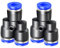 ERGAOBOY 10 Stk 8mm OD giunto pneumatico Y Splitter Kunststoff Raccordi premere per connettersi 3 Wege Rohrverbindung Bloccaggio a pressione (PY8)