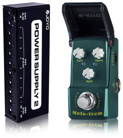 JOYO JF-325 Molo-Trem Tremolo Mini Pedal Bundle with JP-06 Noise Blocker Pedal Power Supply