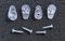 Visario Glasbild Aufhänger oval klar Clips Acrylglas Plaste 3-5mm mit Schrauben 4Stück 2151