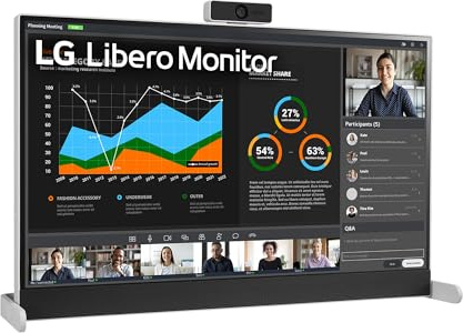 LG Electronics Libero 27BQ70C-S Vielseitiger Monitor 27 Zoll (68,6 cm) – IPS-Panel, QHD-Auflösung (2560 x 1440), 5 ms GtG 75 Hz, HDR 10, sRGB 99%, neigbar, USB-C (65 W), Lautsprecher, abnehmbare