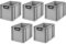 PROREGAL SparSet 5x Eurobox NextGen Portable Duo | HxBxT 32x30x40cm | 30 Liter | Eurobehälter, Transportbox, Transportbehälter, Stapelbehälter