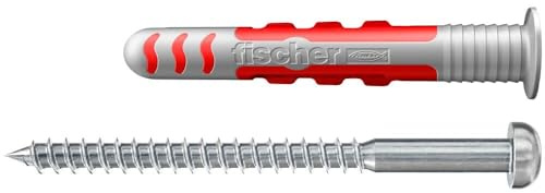 Fischer Duoseal Plugs 6x38 mm S PH Tx A2 with Stainless Steel Round Head Screws 4 Pieces