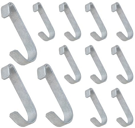 1-3/8 Gate Clips for Chain Link Fence, VIVIDA Chain Link Gate Clips, Kennel Panel Clip Band for 1-3/8 OD Pipe, Galvanized Gate Clips, 12 PCS