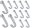 1-3/8 Gate Clips for Chain Link Fence, VIVIDA Chain Link Gate Clips, Kennel Panel Clip Band for 1-3/8 OD Pipe, Galvanized Gate Clips, 12 PCS