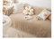 Homxi Sofaüberwurf Zweisitzer,180x200CM,Sofa Überzug Einfarbig mit Spitze Sofahusse Chenille Sofa Handtuch Khaki Cauchsofa Bezug