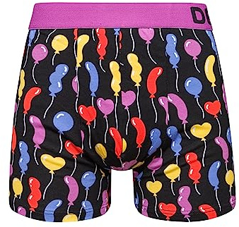 Dedoles Boxershorts Herren Ballons Unterhose (L) | atmungsaktiv, weich, bunte Motive, Geschenk Vatertag, Dinosaurier Hamster Spiele, Männergeschenke, Baumwolle Herren, Boxer,