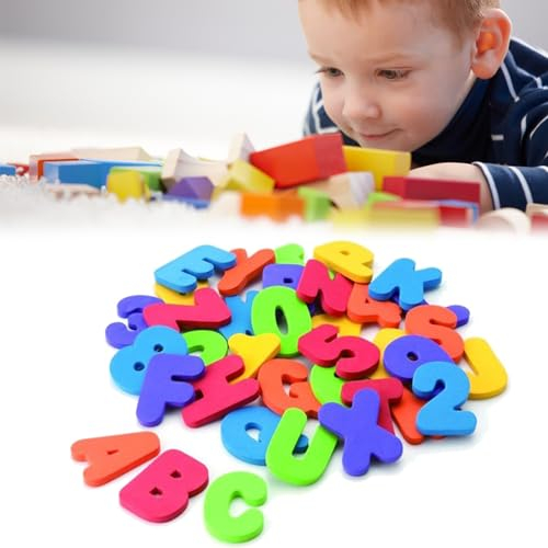 Badewanne Buchstaben,Badewanne Buchstaben und Zahlen,Badespielzeug Lernen,Schwimmende Buchstaben für Badewanne Aufkleber,Kinder Badespielzeug,Buchstaben Zahlen Badewannenspielzeug,36pcs