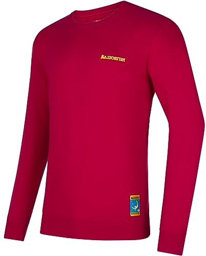LA SPORTIVA Herren Climbing on The Moon Longsleeve, Fucsia-Giallo, XL