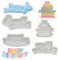 SUNSK Geburtstag Schokoladenformen 3D Happy Birthday Buchstaben Silikonform Geburtstagskuchen Fondant Formen DIY Süßigkeiten Gelee Backformen Tortedeko 4 Stück