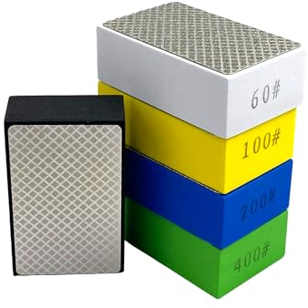 Yuejizhe Lot de 5 blocs de ponçage diamantés pour poncer le marbre, le carrelage, la pierre, la céramique, le verre