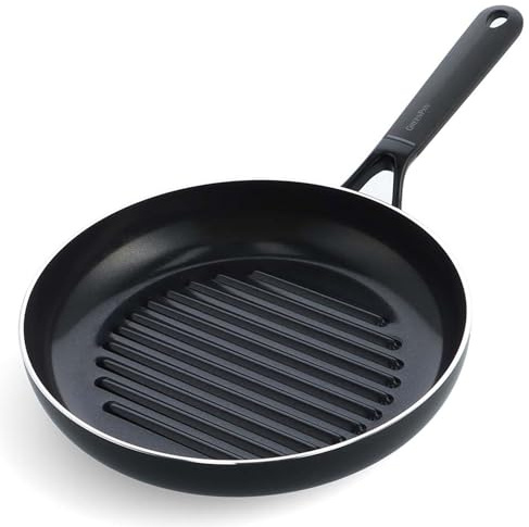 GreenPan SmartShape Gesunde keramische Antihaft-Grillpfanne 28 cm, PFAS-frei, Induktionsgeeignet, Backofenfest, Spülmaschinenfest, Schwarz