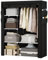 OPPAIYA Canvas Wardrobe for Bedroom, Fabric wardrobes carries five storage boxes, one hanging rail and four side pockets, 105 x 45 x 165 cm, Pop up wardrobe, Great temporary wardrobe for bedroom
