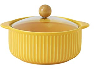 Tazones de Pasta Ensaladeras Grandes Cuenco de cerámica Binural Sopa de tazón con tapa grande Ensalada for el hogar Cuenco Estudiante Dormitorio Instantáneo Tazón de fuente de fideos para Frutas, Ensa
