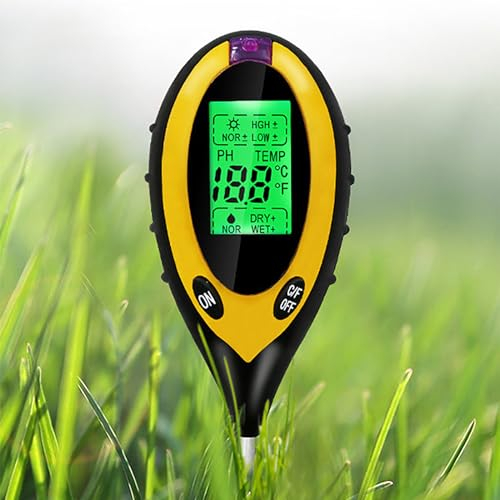 HEZHU 4in1 PH Wert Boden Bodentester Bodenmessgerät Lichtmesser Feuchtigkeit Bodentest