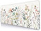 HUOCAIREN Schreibtischunterlage mit Blumenmuster, Beige, Boho-Schreibtischunterlage, großes ausziehbares Mauspad, XL, niedlich, minimalistisch, Blumen, Ästhetik, Schreibtischmatte, Laptop-Matte für