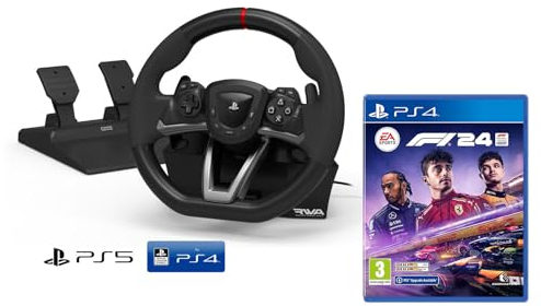 Volante e pedali Playstation 4 Licenza Sony PlayStation 4 5 [Nuovo modello compatibile PS5] + F1 2024 Formula 1 2024 [Playstation 4/5]