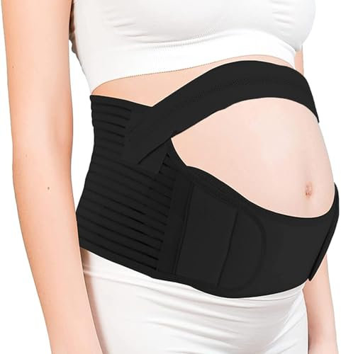 SRLWMYI Ceinture de Grossesse Ceinture Post Accouchement,Ceinture Grossesse Femme Enceinte–Soulage les Douleurs du Dos du Bassin de la Hanche Pendant la Grossesse Taille Unique, Noir