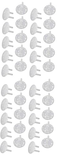 ibasenice 40pièces Couvre-prises Électriques De Sécurité Pour Garçon Fille Murale Anti-danger Cache Prise Amovible Pour Cuisine Salle De Bain Et Chambres Garçon Fille