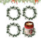 4 Stück Weihnachten Kerzenring Beeren Kerzenringe Kränze Mini Weihnachten Beeren Serviettenhalter Weihnachten Kerze Ringe Kränze für Hängende Ornament Säulenkerzen Xmas Party Tischzentrum