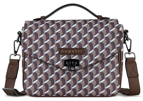bugatti Ella Classic Bag für Damen, Umhängetasche aus Kunstleder, Henkeltasche, oyard