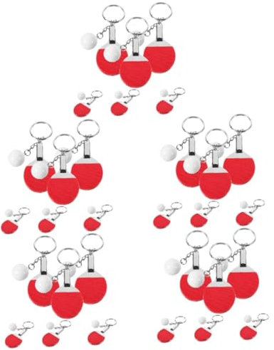 Kisangel Lot De 5 Porte-clés De Tennis De Table En Forme De S Matériau Robuste Design Sportif Détails Délicats Accessoire Pratique 6 Pièces X 5