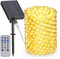 BESCOST Solar Lichterkette Außen 50M 500 LED, Wetterfeste Lichterkette für Weihnachtsbaum, Lichterkette Außen mit 8 Modi, Timmer, Dimmbar, Deko für Balkon, Party, Weihnachten, USB Aufladbar, Warmweiß