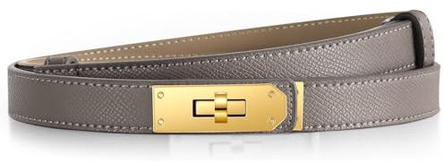 ZHUOMOT Gürtel Damen,Ledergürtel Damen,Dupes Damengürtel,Taillengürtel,Belt Women,Gürtel Grau-Gold